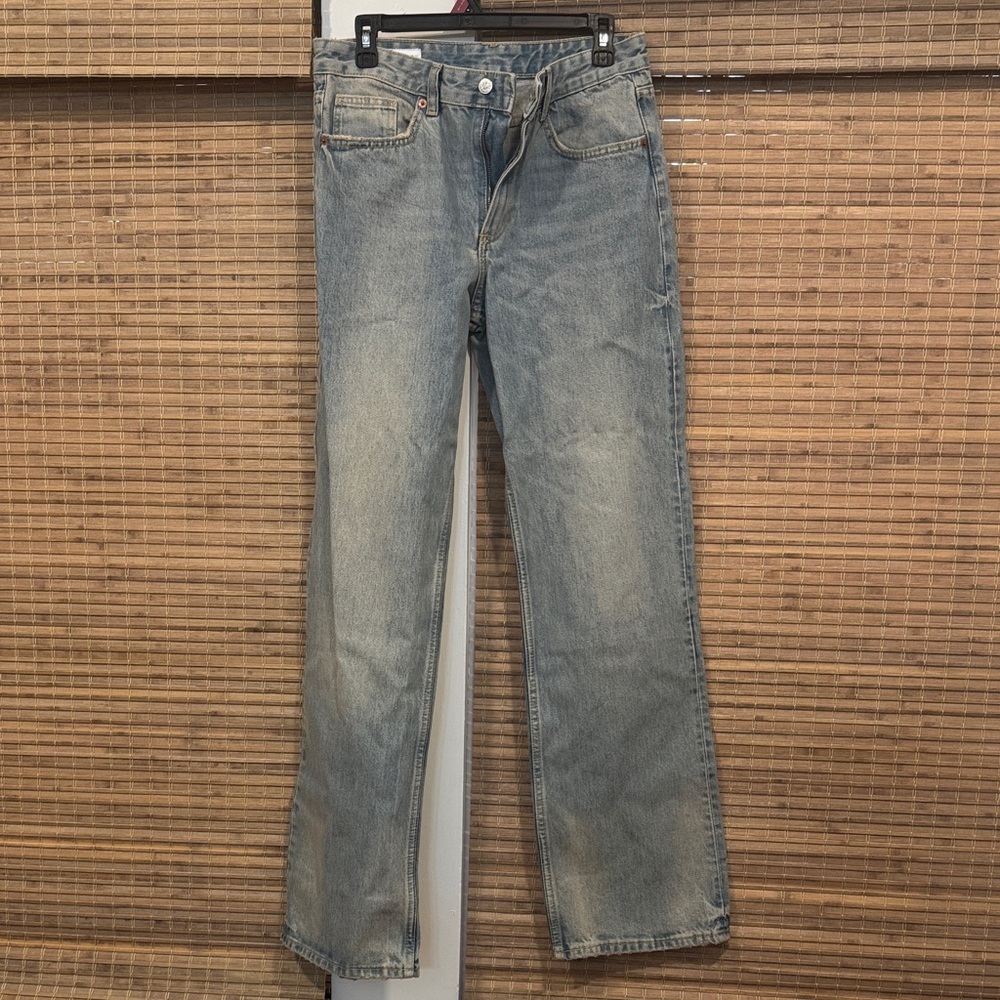 Zara Light Blue Straight Jeans